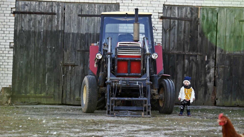 Traktor i dziecko